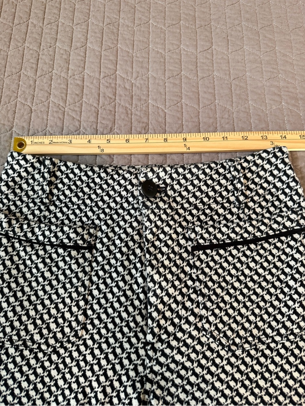 Maeve The Colette Knit Black & White Wide-Leg Patterned Pants! - Picture 10 of 13